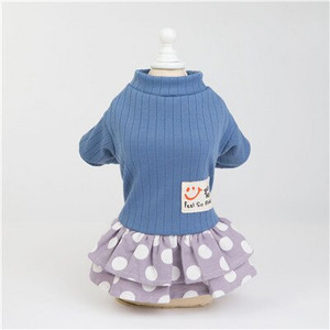 Seria gri Haine pentru câini Toamnă Cățeluș Rochie cu glugă pentru câini de talie mică Pomeranian Cuplu De Costum Salopetă de pisică Rochii de cămașă tricotate