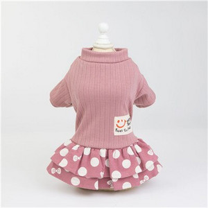 Seria gri Haine pentru câini Toamnă Cățeluș Rochie cu glugă pentru câini de talie mică Pomeranian Cuplu De Costum Salopetă de pisică Rochii de cămașă tricotate