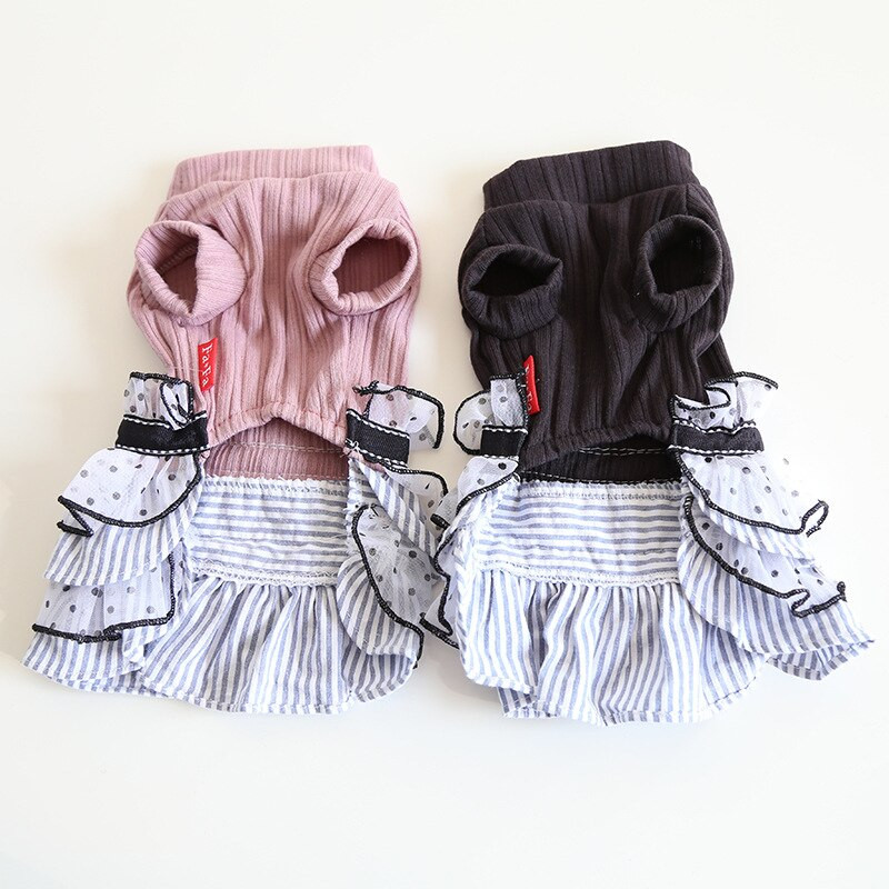 Dievčenské šaty s mašľami a tutu sukňou pre psov, ružovo-čierna vesta, oblečenie pre bišonov, veľkosť XS-XL, kostým čivavy pre malé mačky, šaty pre domáce zvieratá