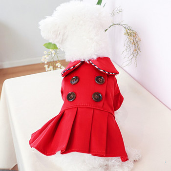 Κουμπιά φορέματος για γάτα Princess Dog Design Ρούχα για κατοικίδια κουτάβια για άνοιξη/φθινόπωρο
