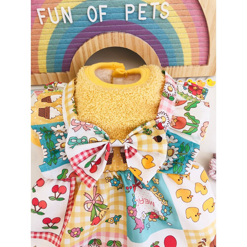 Suknelė šuniui Rudeninė žieminė vilna katė princesė sijonas naminis mielas mezginys storas megztinis šuniukas mielas šiltas paltukas pudelis čihuahua jorkšyras