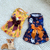 Japonské šaty pre psov, oblečenie s mašľou, oblečenie pre domáce zvieratá, psy, potlač, kvetinový kostým, bavlna, roztomilé, jarné a letné, modré, plyšové, šatka pre psov