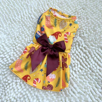 Ιαπωνικό φόρεμα για ρούχα σκυλιών Bowknot Ρούχα για κατοικίδια Σκυλιά εκτύπωση λουλουδιών κοστουμιών βαμβακερή χαριτωμένη άνοιξη καλοκαίρι μπλε Teddy Ropa Perro