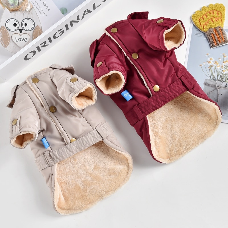 Γαλλικό μπουφάν μπουλντόγκ για ρούχα για σκύλους Αδιάβροχο χειμωνιάτικο παλτό σκυλιών για κατοικίδια Puppy Red Cream XXXL για μικρά κουτάβια ζώα Chihuahua Pugs