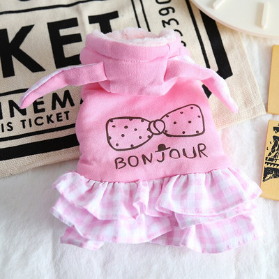 V predaji zajačie šaty pre malého psa jeseň/zima roztomilé uši XS SM domáce zvieratá oblečenie pre mačku malé zvieratká čivavy potreby