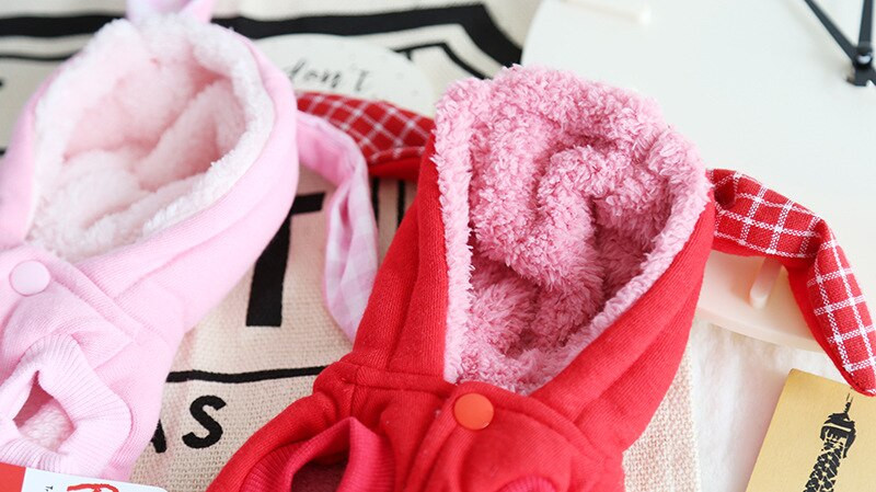 V predaji zajačie šaty pre malého psa jeseň/zima roztomilé uši XS SM domáce zvieratá oblečenie pre mačku malé zvieratká čivavy potreby