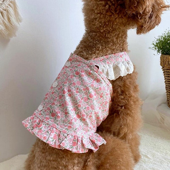 Pet Rose φόρεμα για κουτάβι Όμορφα ρούχα Λεπτά Teddy Φούστα Bichon Καλοκαιρινό φόρεμα με σφεντόνα Δημοφιλή ρούχα για σκύλους Προμήθειες για κατοικίδια