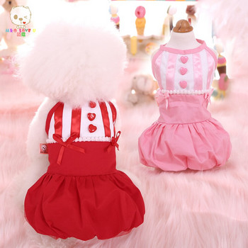 Ρούχα για μικρά σκυλιά Νυφικό Ρούχα κατοικίδιων για σκύλους και γάτες Φούστα με δαντέλα γάτας Καλοκαιρινά φορέματα Κοστούμι για κουτάβι Πριγκίπισσα ροζ
