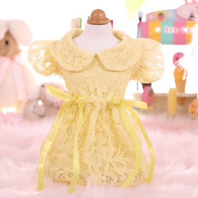 Haine pentru câini de talie mică Rochie de mireasă Îmbrăcăminte pentru animale de companie pentru câini și pisici cu imprimeu fustă din dantelă pentru pisici rochii de vară costum prințesă cățeluș roz