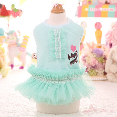 Haine pentru câini de talie mică Rochie de mireasă Îmbrăcăminte pentru animale de companie pentru câini și pisici cu imprimeu fustă din dantelă pentru pisici rochii de vară costum prințesă cățeluș roz