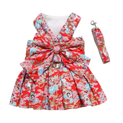 Suvine lemmikloomade lilleline seelik vibu koerakleit Sobiv jalutusrihm väikestele koertele Seelik kevadprintsess koera pulmakleidid Yorki riided