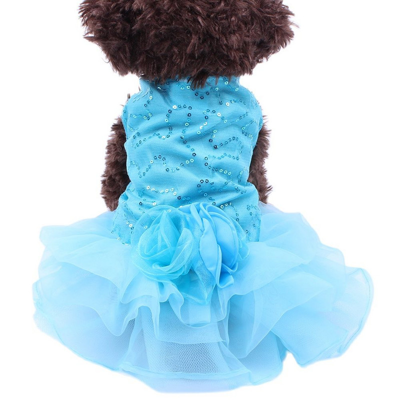 Câini Pisici Rochie de mireasă Tutu Flori Dantela Design Pet Cățeluș Fusta Rochii Îmbrăcăminte de petrecere