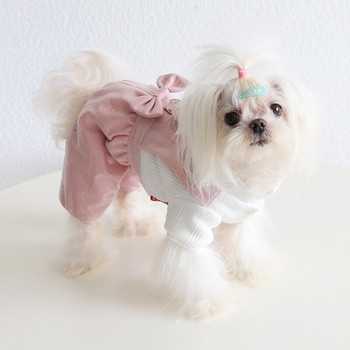 Φορέματα και φόρμες για σκύλους ροζ χρώματος για το φθινόπωρο και το χειμώνα 2022 Ρούχα σκυλιών για μικρά σκυλιά Ropa Perro ροζ φούστες για σκύλους