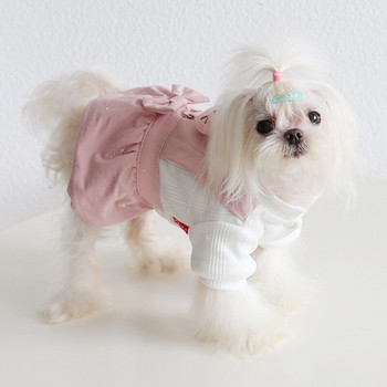 Рокли и гащеризони за кучета в розов цвят за есента и зимата на 2022 г. Дрехи за кучета за малки кучета Ropa Perro Розови поли за кучета