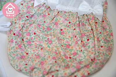 Jarné a letné nové šaty pre psov Tekvicová sukňa s klobúkom Oblečenie pre domáce zvieratá s kvetinovou potlačou Oblečenie pre mačky a psov Oblečenie pre čivavy