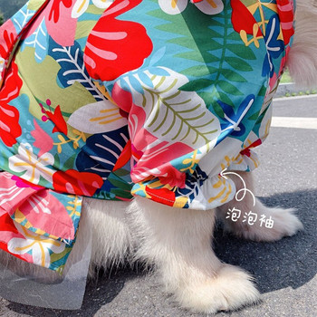 Φόρεμα για σκύλους Άνοιξη Καλοκαίρι Μεγάλα Ρούχα για κατοικίδια για Μεσαία Μεγάλα Σκυλιά Στολή Λαμπραντόρ Golden Retriver Floral φορέματα για σκύλους