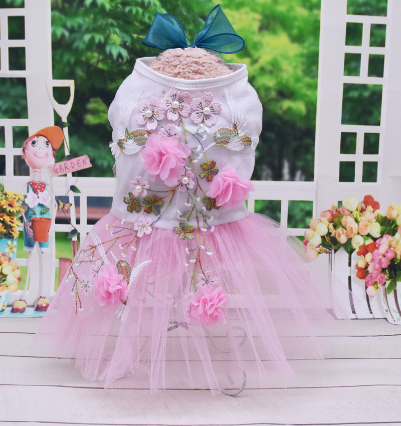 Haine pentru animale de companie Nouă fustă de primăvară vară Rochie de păsări Fusta de prințesă Haine de nuntă pentru câini Haine pentru pisici Spot Proxy