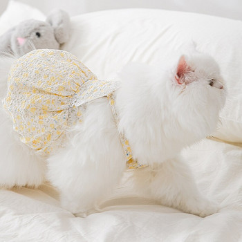 Καλοκαιρινές φλοράλ φούστες για σκύλους Λεπτά ρούχα πριγκίπισσας για κουτάβια Φορέματα σφεντόνας μόδας πιο δροσερά από ρούχα αρκούδας Ρούχα σκύλου με δαντέλα