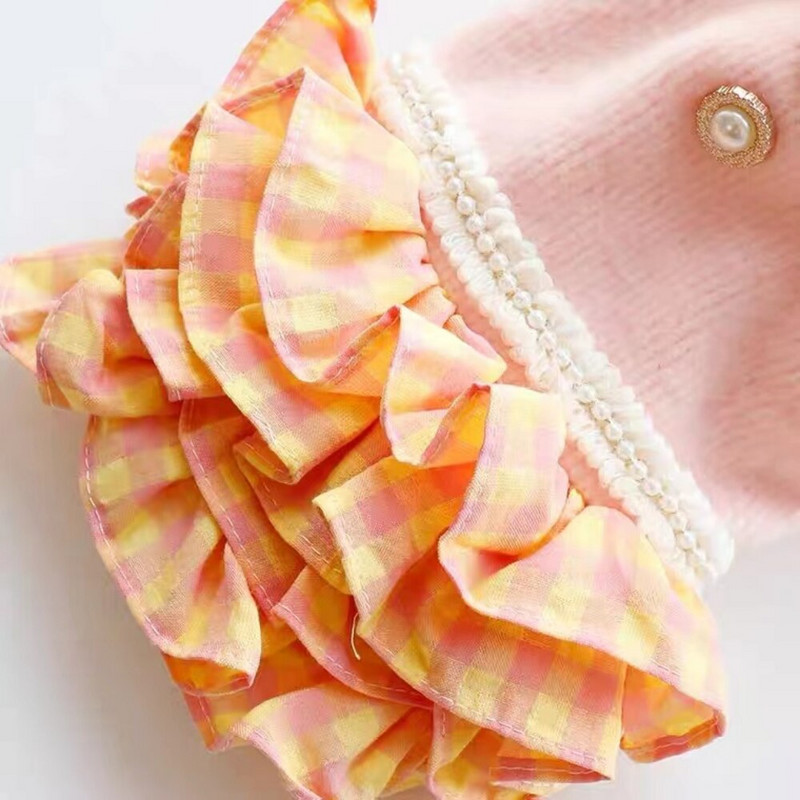 Lemmiklooma riided Talvine Sügis Printsessi Kleit Väike Koer Soe Kampsun Kass Mood Villane Seelik Kutsikas Armas Paks Kasukas Bulldog Yorkshire