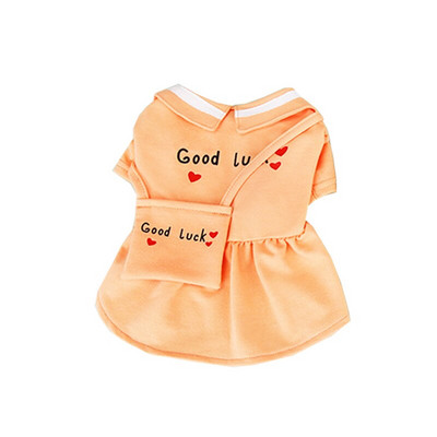 2022 Νέα καλοκαιρινά ρούχα για κατοικίδια Μικρή τσάντα φόρεμα για μικρά σκυλιά Πορτοκαλί κίτρινο νυφικά για σκύλους γάτας Ρούχα Yorkshire Chihuahua