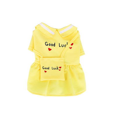 2022 Νέα καλοκαιρινά ρούχα για κατοικίδια Μικρή τσάντα φόρεμα για μικρά σκυλιά Πορτοκαλί κίτρινο νυφικά για σκύλους γάτας Ρούχα Yorkshire Chihuahua