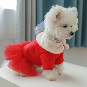 PETCIRCLE Ρούχα για κουτάβι για σκύλους Πρωτοχρονιάτικο Φόρεμα για Μικρά Μεσαία Σκυλιά Κουτάβι Γάτα Χειμερινά ρούχα για κατοικίδια Φούστα για σκύλους Φούστα για κατοικίδια