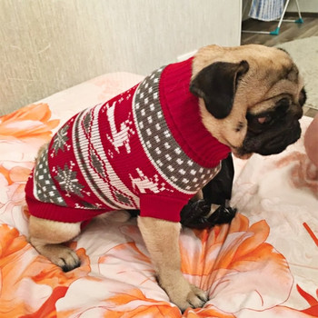 Топли дрехи за кучета за малки, средни кучета, плетен котешки пуловер, облекло за домашни любимци за чихуахуа булдог, кученце, костюм, палто, зима