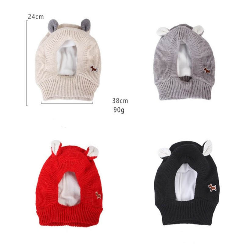 Tihi pseći štitnici za uši Zaštita od buke Navlake za uši kućnih ljubimaca Pletena kapa za ublažavanje tjeskobe Zimski topli štitnici za uši za srednje velike pse Novo