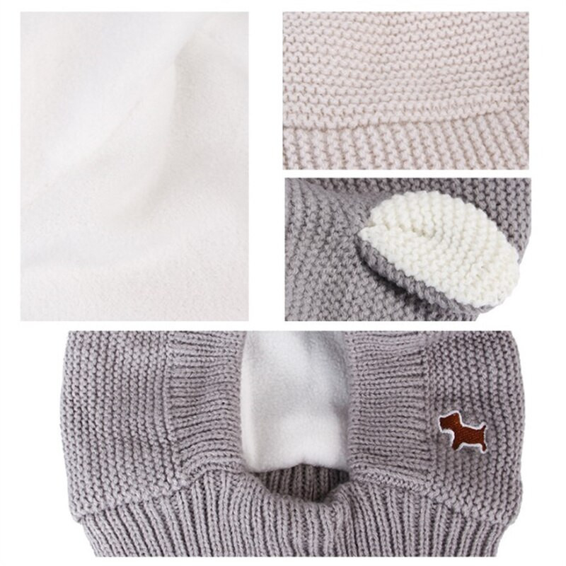 Tihi pseći štitnici za uši Zaštita od buke Navlake za uši kućnih ljubimaca Pletena kapa za ublažavanje tjeskobe Zimski topli štitnici za uši za srednje velike pse Novo