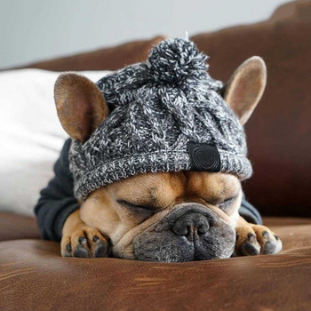 Καπέλο χειμωνιάτικης γάτας για σκύλους χριστουγεννιάτικα ζεστά αντιανεμικά καπέλα για κατοικίδια μάλλινα αξεσουάρ σκυλιών για μικρούς μεσαίους σκύλους Καπέλα μπουλντόγκ εξωτερικού χώρου