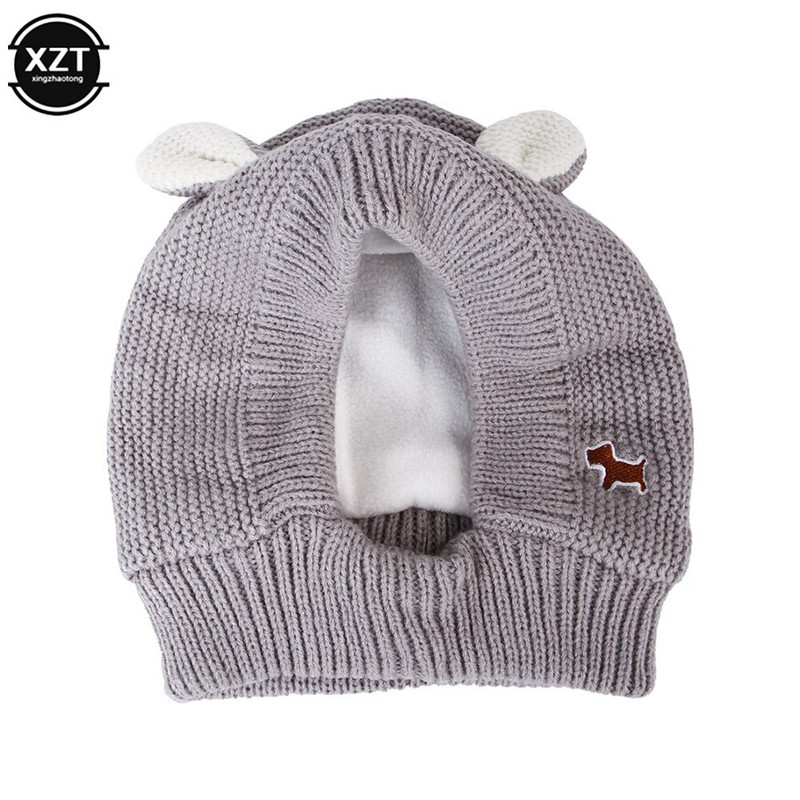 Câine mare Golden Retriever Pălărie tricotată caldă rezistentă la vânt șapcă de modă Căciulă de iarnă cu design urechi de iepure pentru Crăciun drăguț pentru animale de companie