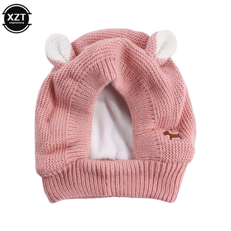 Câine mare Golden Retriever Pălărie tricotată caldă rezistentă la vânt șapcă de modă Căciulă de iarnă cu design urechi de iepure pentru Crăciun drăguț pentru animale de companie