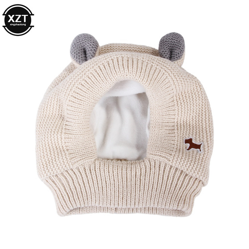 Câine mare Golden Retriever Pălărie tricotată caldă rezistentă la vânt șapcă de modă Căciulă de iarnă cu design urechi de iepure pentru Crăciun drăguț pentru animale de companie