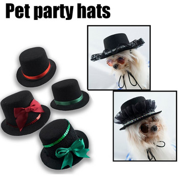 Δωρεάν αποστολή Dog Hat Dogs Cat Wedding Party Καπέλα τζέντλεμαν Καπέλα για μικρομεσαίους σκύλους Γάτες Καπέλα Αξεσουάρ για κατοικίδια Κορυφαία καπέλα