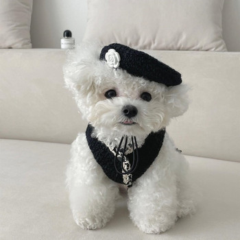 Κορεάτικο καπέλο κατοικίδιων για μικρόσωμο σκύλο με ασορτί υφαντό καπέλο Αξεσουάρ για κατοικίδια για σκύλους γάτα Καπέλο σκύλου