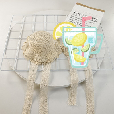 Ins Suvine lemmiklooma õlgmüts Kassi- ja koeramüts Cartoon Peomüts Lemmikloomade peakatted Pitsiline päikesemüts Pastoraalses stiilis peomüts Luksuslik disainmüts