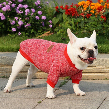 Пуловер за домашни кучета Класически топли дрехи за кучета Яке за кученце Палто Зимни меки дрехи за малки и средни кучета Дрехи за котки от френски булдог