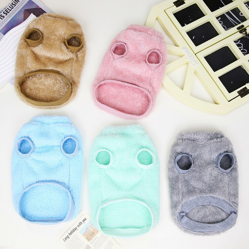 Pet Dog megztinis Fleece Žiemos Šiltas Minkštas Šuns Drabužiai Patogus Mažo Vidutinio Šuns megztinis Čihuahua Naminių gyvūnėlių aksesuarai