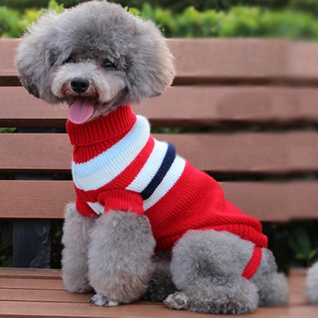 Топли дрехи за домашни любимци за малки и средни кучета Зимни коледни пуловери за кучета Дрехи за домашни любимци Костюм за плетене Палто Дрехи с анимационен принт