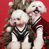 Πουλόβερ Dog Cat Preppy ριγέ γιλέκο Pet Puppy Χειμερινά ζεστά ρούχα για σκύλους γάτες XS-5XL