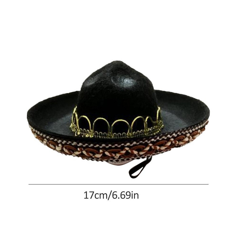 Mini lemmiklooma koer päikesemüts Beach Party õlgkübar Koer Mehhiko stiilis müts koertele ja kassidele Lõbus õlgkübara sombrero müts Aksessuaarid Sünnipäev