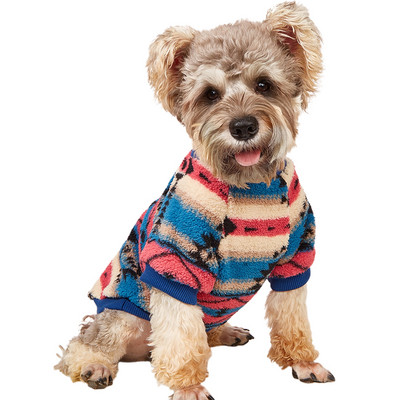 Класическо топло поларено жилетка, яке, дрехи за кучета, щампи, пуловер за кученца, еластичен пуловер за кучета, палто, есенно-зимно облекло за домашни любимци, костюми