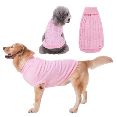 Šunų kačių žieminiai drabužiai Megzti naminių gyvūnėlių drabužiai katėms, mažiems vidutiniams šunims, Čihuahua Hiromi šuniuko naminių gyvūnėlių megztinis Grynas šunų megztinis