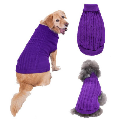 Šunų kačių žieminiai drabužiai Megzti naminių gyvūnėlių drabužiai katėms, mažiems vidutiniams šunims, Čihuahua Hiromi šuniuko naminių gyvūnėlių megztinis Grynas šunų megztinis
