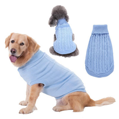 Šunų kačių žieminiai drabužiai Megzti naminių gyvūnėlių drabužiai katėms, mažiems vidutiniams šunims, Čihuahua Hiromi šuniuko naminių gyvūnėlių megztinis Grynas šunų megztinis