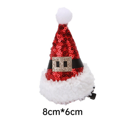 Kalėdų kačių ir šunų kepurė Naminių gyvūnėlių galvos apdangalai Kalėdų drabužių priedai Šventiniai reikmenys naminiams gyvūnėliams Priedai šunų kepurės