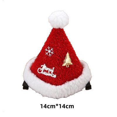 Kalėdų kačių ir šunų kepurė Naminių gyvūnėlių galvos apdangalai Kalėdų drabužių priedai Šventiniai reikmenys naminiams gyvūnėliams Priedai šunų kepurės