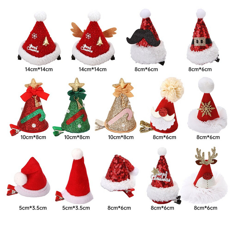 Kalėdų kačių ir šunų kepurė Naminių gyvūnėlių galvos apdangalai Kalėdų drabužių priedai Šventiniai reikmenys naminiams gyvūnėliams Priedai šunų kepurės
