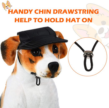 Καπέλο μπέιζμπολ για κατοικίδια, καπέλο για αθλητικά σκυλιά εξωτερικού χώρου, καπέλο για τον ήλιο σκύλου με τρύπα στο αυτί και ρυθμιζόμενο λαιμό, καπέλο ηλίου για σκύλους, καπέλο ηλίου για σκύλους