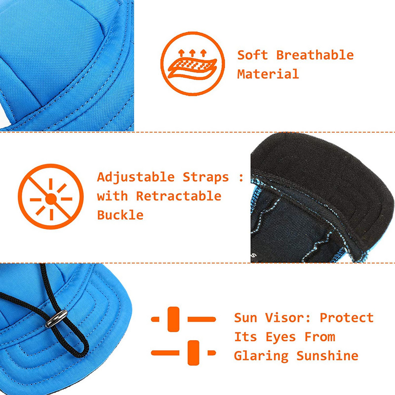 Lemmikloomade pesapallimüts, välikoerte spordimüts, kõrvaaugu ja reguleeritava kaelaga koera päikesemüts, koera päikesemüts, koera päikesemüts